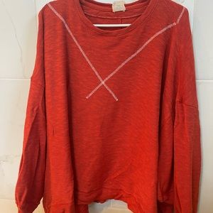 Free People Orange sweater